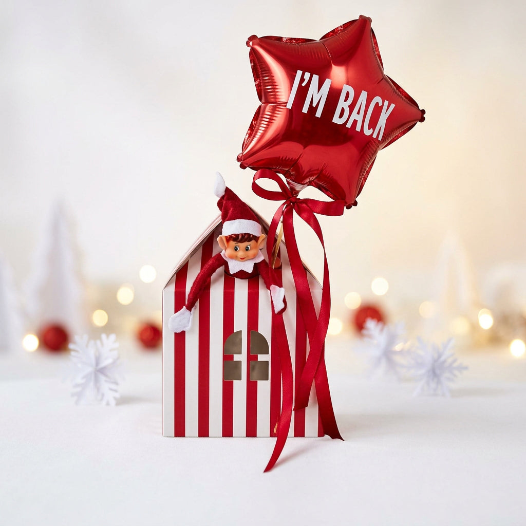 Elf house - red stripe