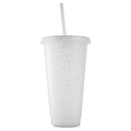 GLITTER FROSTED WHITE 24oz COLD CUP