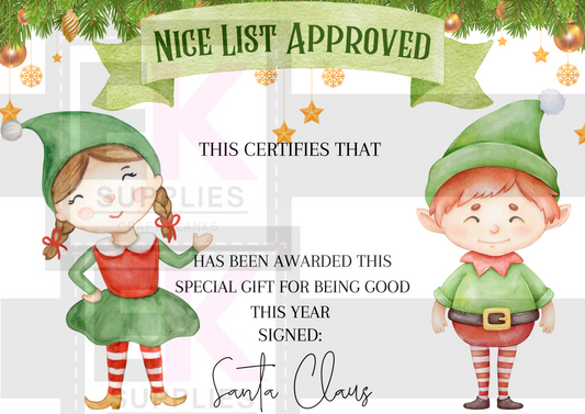 DIGITAL DOWNLOAD - NICE LIST