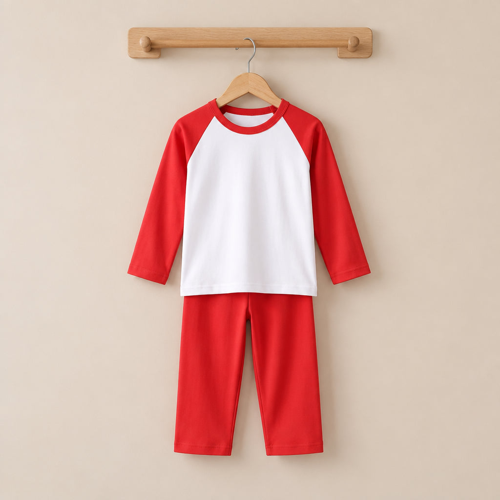 Block Raglan Pyjamas - Cotton