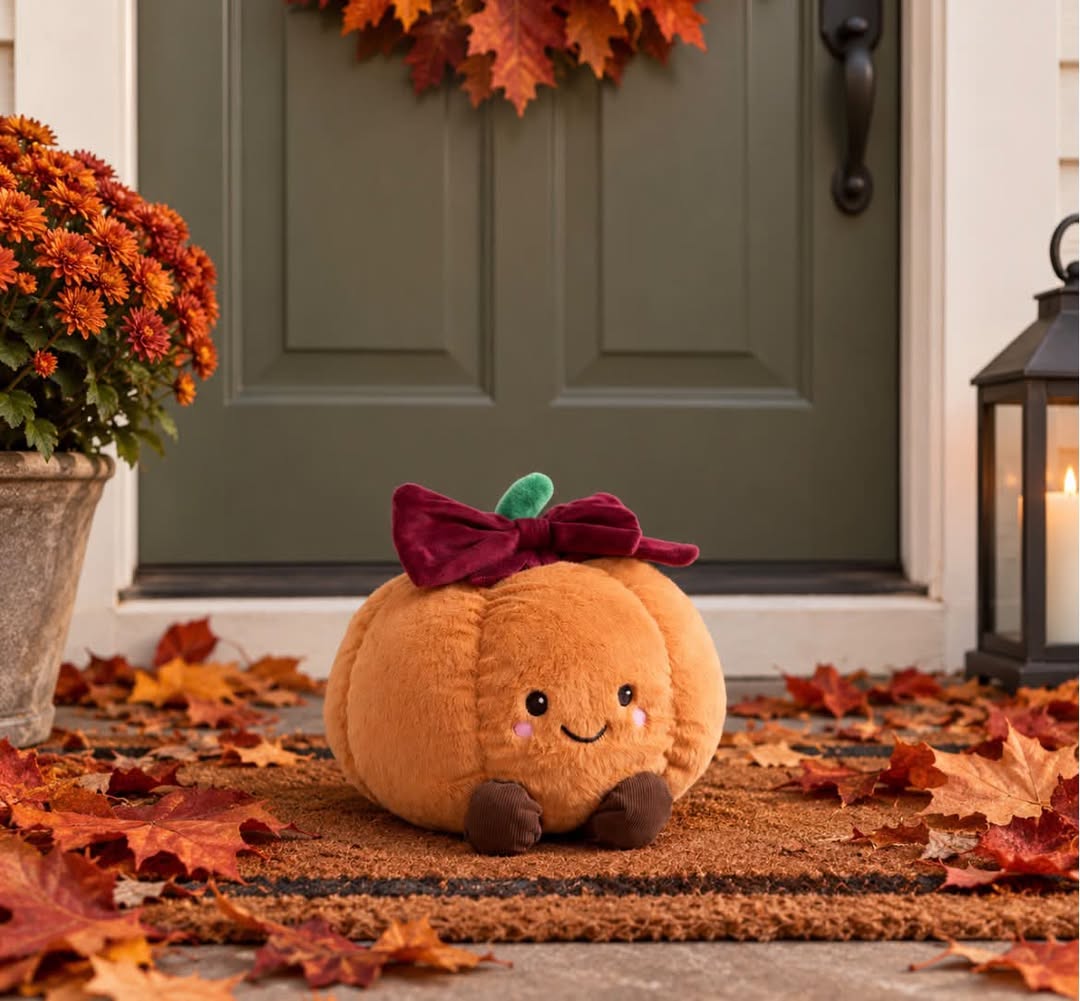 Pumpkin Bow Sweetie Pie Doorstop