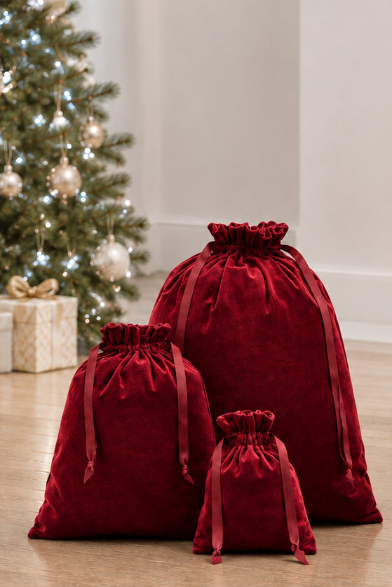 CHRISTMAS VELVET SACKS