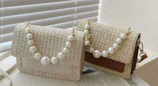 PEARL STRAP HANDBAG