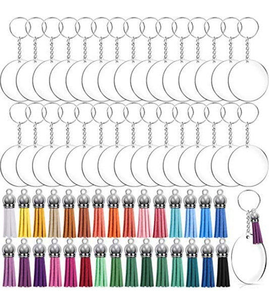 5 x ACRYLIC KEYRINGS