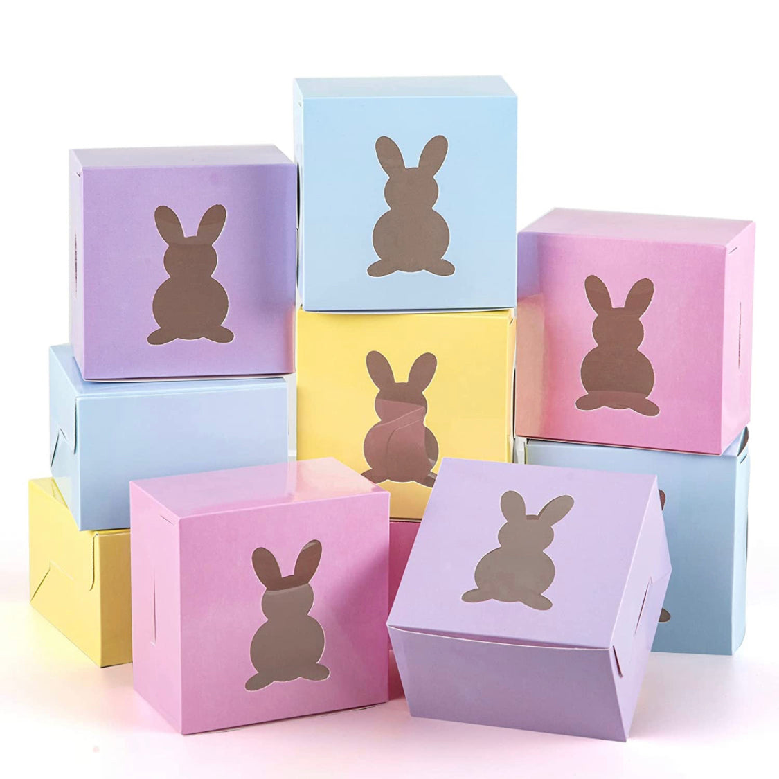 4 x candy colour Easter treat boxes