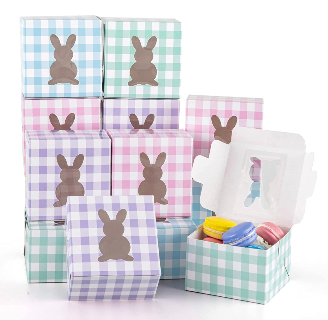 4 x candy colour Easter treat boxes